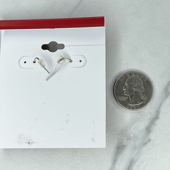 Glitter Rudolph Reindeer Christmas Dangle Earrings Pierced Pair - Picture 5 of 7